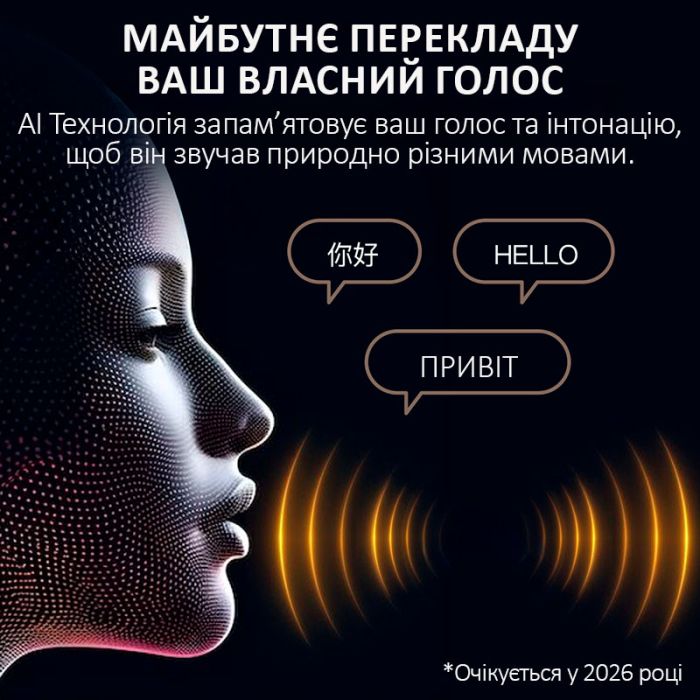 Навушники перекладач Timekettle W4, AI двосторонній синхронний переклад, 52 мови, офлайн, онлайн Blue