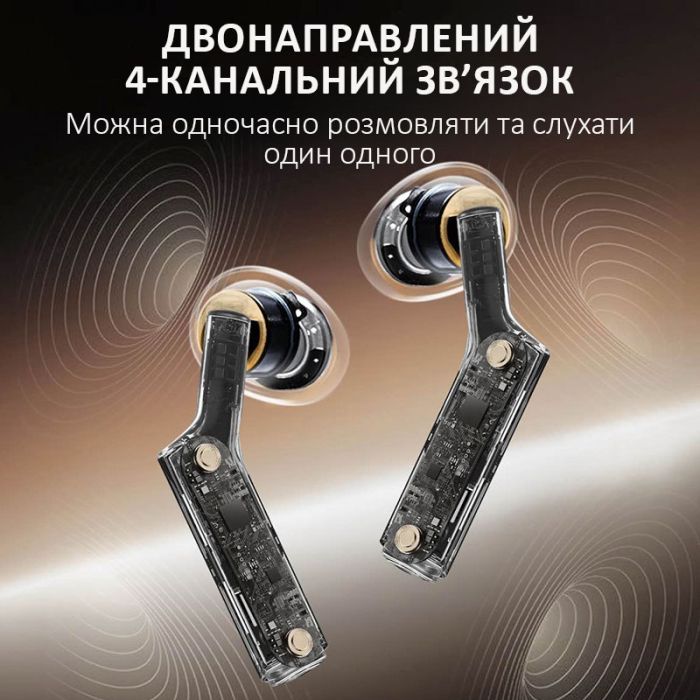 Навушники перекладач Timekettle W4, AI двосторонній синхронний переклад, 52 мови, офлайн, онлайн Gold