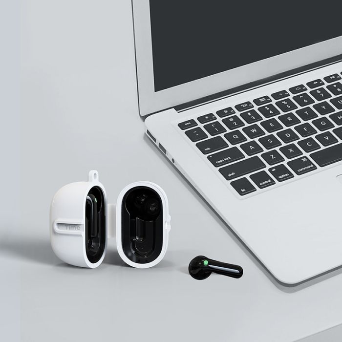 Чохол силіконовий для навушників перекладача Timekettle M3 з карабіном білий